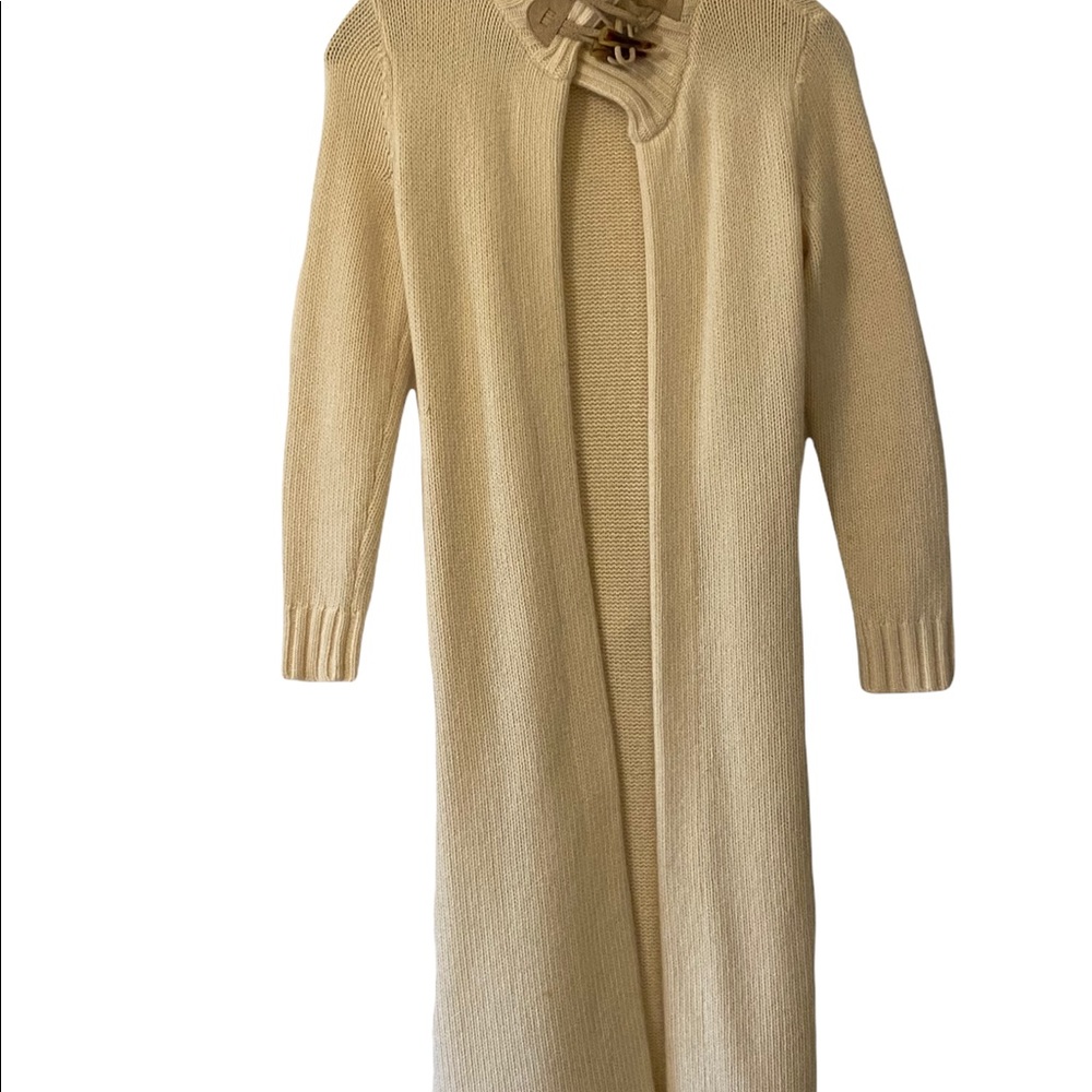 Lauren Ralph Lauren wool angora Sweater Duster Sweater Toggle Close Tie Petite